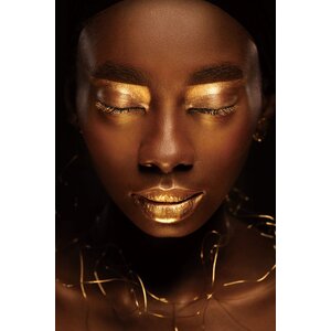 ter Halle Pittura su vetro Lo sguardo dorato 120 x 80 cm ter Halle Pittura su vetro Lo sguardo dorato 120 x 80 cm