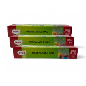Dumil Sacchetti per congelatore richiudibili Dumil - 25 sacchetti da 1 litro + 25 sacchetti da 3 litri - Confezione risparmio da 3