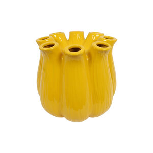 Vase Niel en pierre - Jaune - 30 x 30 x 29 cm Vase Niel en pierre - Jaune - 30 x 30 x 29 cm