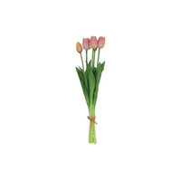 Artificial Tulip Bouquet Pink/Cream - 40 cm