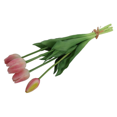 Künstlicher Tulpenstrauß Rosa/Creme - 40 cm Künstlicher Tulpenstrauß Rosa/Creme - 40 cm