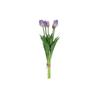 Künstlicher Tulpenstrauß Dunkelviolett/Weiß - 40 cm
