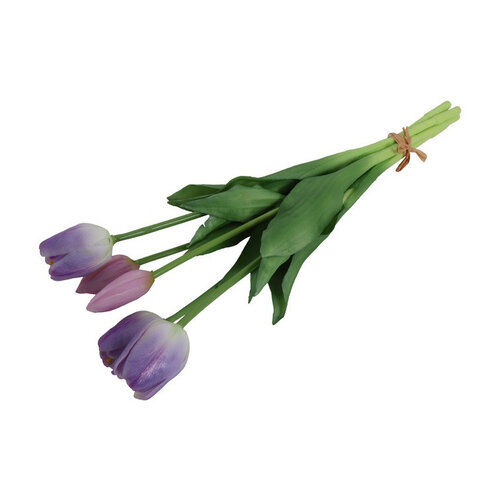 Künstlicher Tulpenstrauß Dunkelviolett/Weiß - 40 cm Künstlicher Tulpenstrauß Dunkelviolett/Weiß - 40 cm