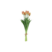 Artificial bouquet of Tulips Salmon/Yellow - 40 cm