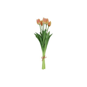 Sztuczny bukiet tulipanów Łososiowo-Żółty - 40 cm Sztuczny bukiet tulipanów Łososiowo-Żółty - 40 cm