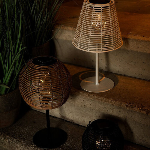 Solar Table Lamp Hira - White - 33 cm