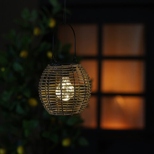 Solar Hanging Lamp Eliya - Natural - 15 cm