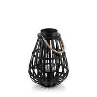 Windlicht Nieva Ø36 cm - Hoogte 60 cm - Zwart