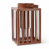 Metal lantern - Brown - 14 x 14 cm - Height 22 cm