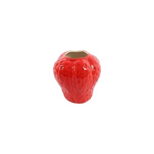 Vase Strawberry made of stone - Red - 16.6 x 18 cm