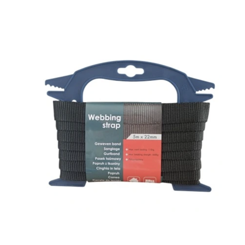 Geweven band 5 meter - Zwart Geweven band 5 meter - Zwart