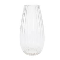 Glasvase mit Rippen – 15 x 30 cm