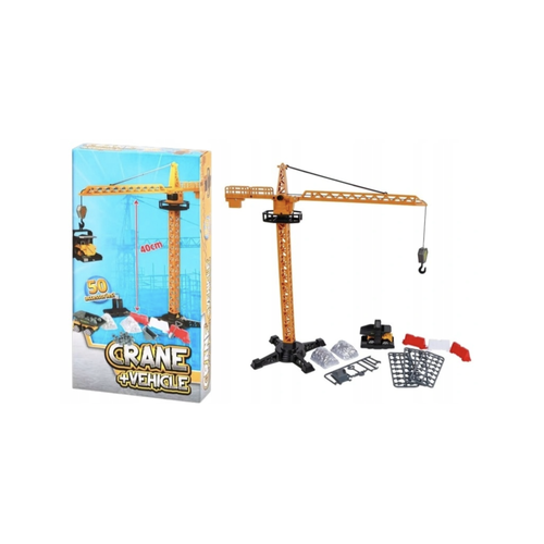 Toy Crane with vehicle 50 pieces - 40 cm Toy Crane with vehicle 50 pieces - 40 cm