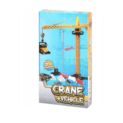 Grue jouet avec véhicule 50 pièces - 40 cm