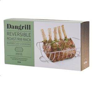 Dangrill Grille réversible pour rôtis et côtes levées Dangrill Barbecue 32 x 16 cm