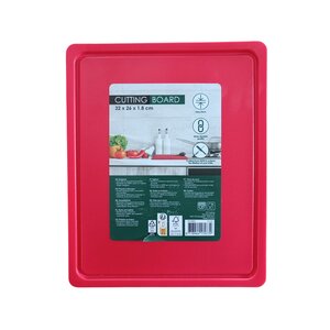 Tabla de cortar roja 32 x 26 x 1,8 cm