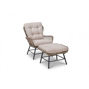 Mondial Living Fauteuil Dex avec repose-pieds Mondial Living Sahara Dust