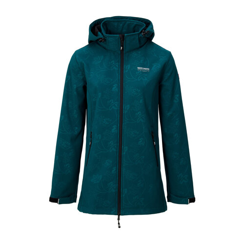 Nordberg Nordberg Leaf - Softshell Outdoorjas Dames - Lagoon - Maat L Nordberg Nordberg Leaf - Softshell Outdoorjas Dames - Lagoon - Maat L