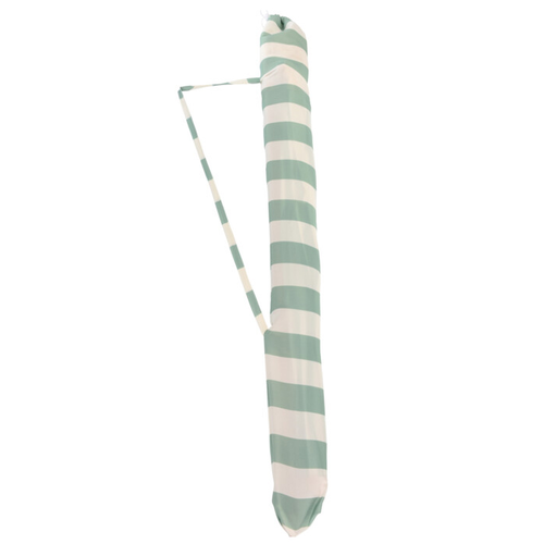 Parasol Green/White with fringes - Ø200 cm