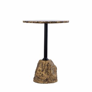PTMD PTMD Beistelltisch Alexa Marmor Weiß/Gold - Ø40 x 55 cm