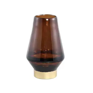 PTMD PTMD Table lamp Akahi - Ø16 x 25 cm - Glass - Brown
