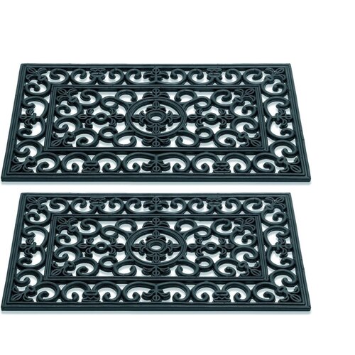 Hamat Set van 2 stuks Hamat Deurmat Antiek Lily 45x75cm Hamat Set van 2 stuks Hamat Deurmat Antiek Lily 45x75cm