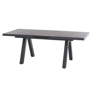 Mondial Living Stół ogrodowy rozkładany Lessina 200-260 x 100 cm - antracyt