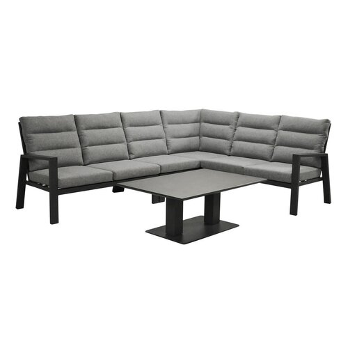 Mondial Living Lounge set / Corner set Grace Anthracite 5-piece -  220 x 282 cm
