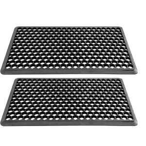 Hamat Set of 2 pieces Hamat Doormat / Ringmat Allegro 40x70cm Black
