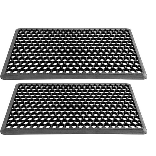 Hamat Set van 2 stuks Hamat Deurmat / Ringmat Allegro 40x70cm Zwart Hamat Set van 2 stuks Hamat Deurmat / Ringmat Allegro 40x70cm Zwart