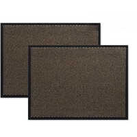 Set van 2 stuks Hamat Deurmat / Schoonloopmat 60x80cm Bruin