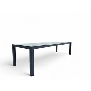 Mondial Living Tavolo da giardino Palazzo 300 x 100 cm - Piano in vetro