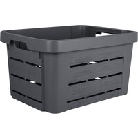 Boîte de rangement anthracite 30 litres - 46 x 34 x 25 cm