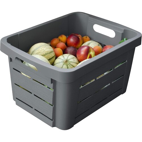 EDA Storage box anthracite 30 liters - 46 x 34 x 25 cm