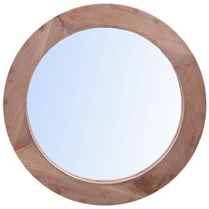 PTMD PTMD Wooden Channel Mirror - Ø60 cm