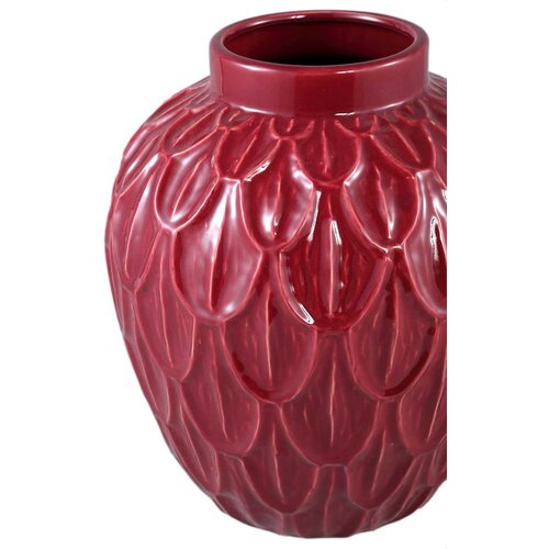 PTMD Pot de fleurs en céramique PTMD Kobee - Rouge - 30 x 30 x 35 cm PTMD Pot de fleurs en céramique PTMD Kobee - Rouge - 30 x 30 x 35 cm