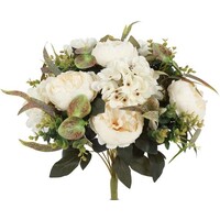 Countryfield Kunstboeket Peony Hydrangea Wit - 25 x 25 x 53 cm