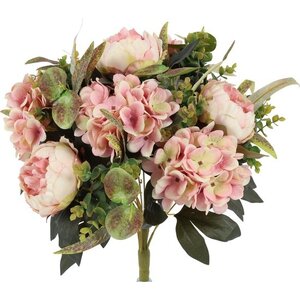 Countryfield Ramo artificial Countryfield de peonías y hortensias rosas - 25 x 25 x 53 cm Countryfield Ramo artificial Countryfield de peonías y hortensias rosas - 25 x 25 x 53 cm