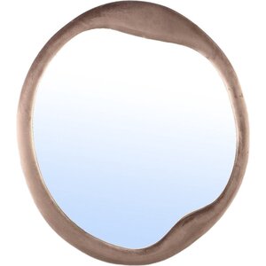 PTMD Specchio PTMD Don Velvet - Marrone - Ø70 PTMD Specchio PTMD Don Velvet - Marrone - Ø70