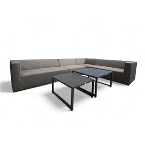 Mondial Living Burano Elements 5-teiliges Allwetter-Gartenset, Anthrazit
