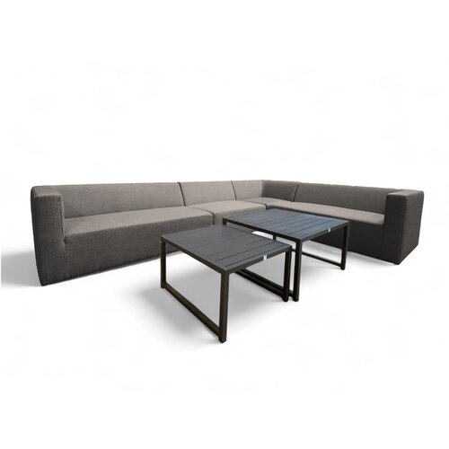 Mondial Living Ensemble de jardin toutes saisons Burano Elements 5 pièces, anthracite, LA Mondial Living Ensemble de jardin toutes saisons Burano Elements 5 pièces, anthracite, LA