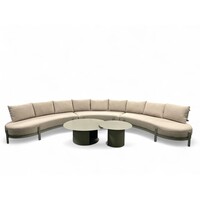 Sedile rotondo Liberia 5 pezzi - Per tutte le stagioni - Lunghezza 4,20 metri