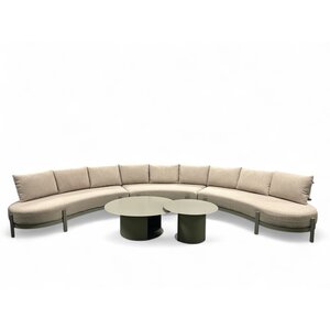 Mondial Living Asiento redondo Liberia de 5 piezas - Todo clima - 4,20 metros de largo Mondial Living Asiento redondo Liberia de 5 piezas - Todo clima - 4,20 metros de largo