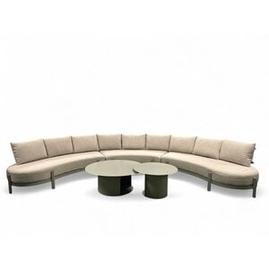 Mondial Living Liberia Round seat 5-piece - All weather - 4.20 meters long