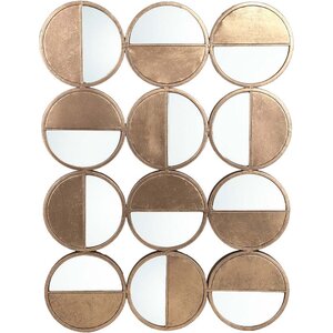 PTMD PTMD Oria Round Mirror - Gold - 100 x 3 x 75 cm