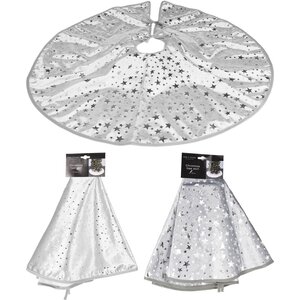 Falda para árbol de Navidad de terciopelo plateado Ø90 cm Falda para árbol de Navidad de terciopelo plateado Ø90 cm