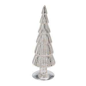 Sapin de Noël en verre Mercure - Argent - Ø7 x 25 cm Sapin de Noël en verre Mercure - Argent - Ø7 x 25 cm