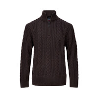 Nordberg Kol Sweater Half Zip - Heren - Brown - Maat M