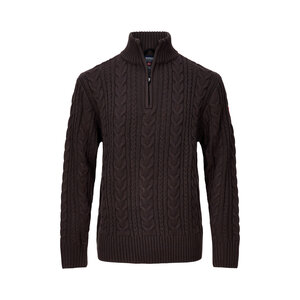 Nordberg Nordberg Kol Pullover mit halbem Reißverschluss – Herren – Braun – Größe XXL