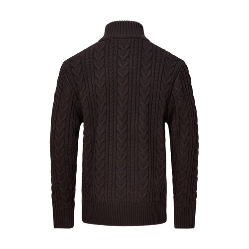 Nordberg Nordberg Kol Sweater Half Zip - Heren - Brown - Maat 3XL Nordberg Nordberg Kol Sweater Half Zip - Heren - Brown - Maat 3XL